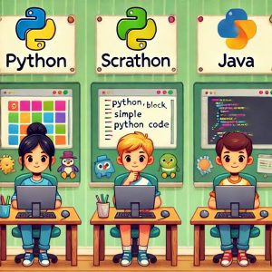 مقایسه پایتون با اسکرچ و جاوا