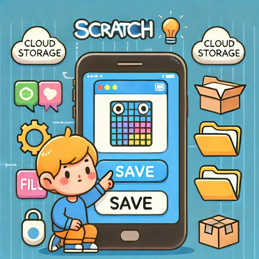 How to save a game in Scratch (on mobile)